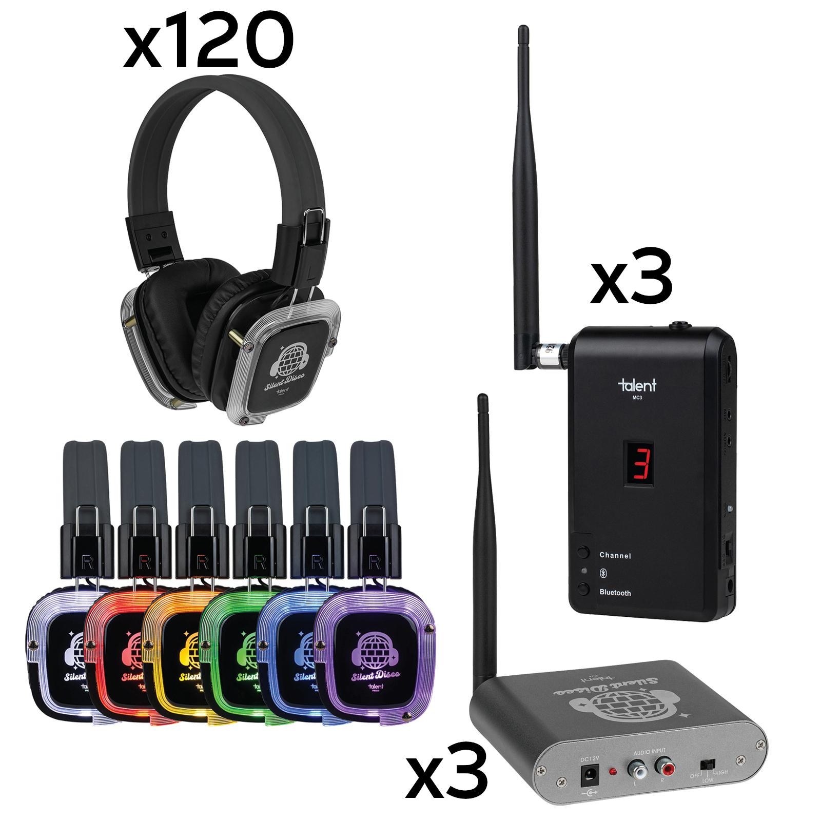 Talent Silent Disco Prism Color Changing Headphone 50 Piece